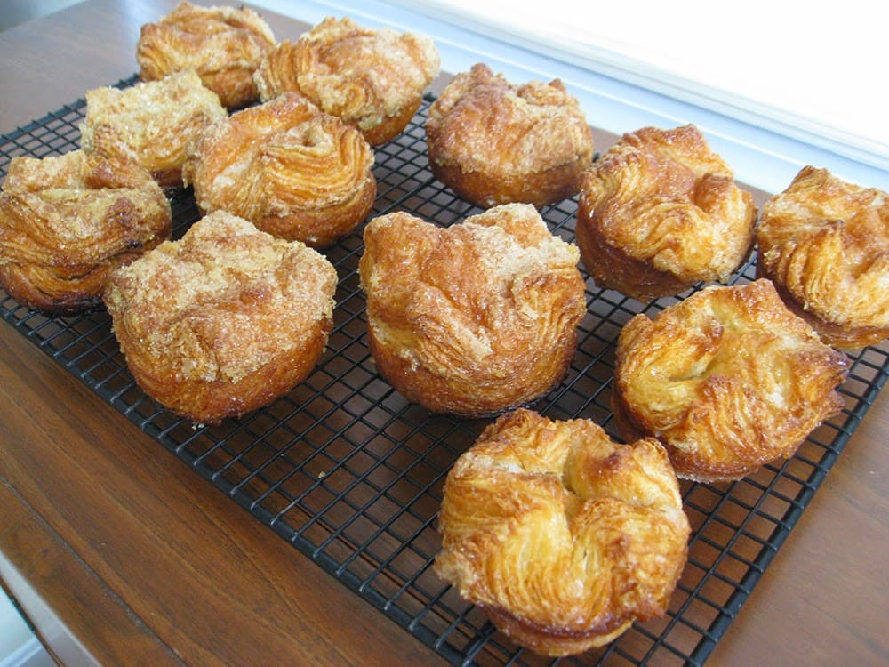 Almond frangipan filled Kouign-amann