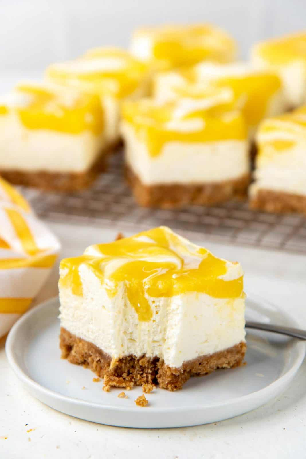 Limoncello Cheesecake Bars