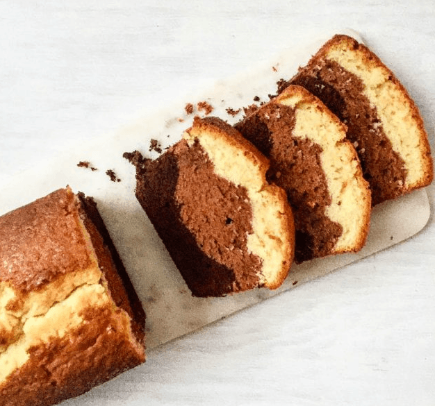 Ombre Chocolate Mocha Triple Layer Pound Cake Image 1