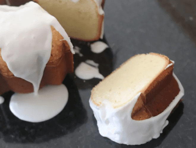 Sour Cream-Glazed Cream cheese Pound Cake