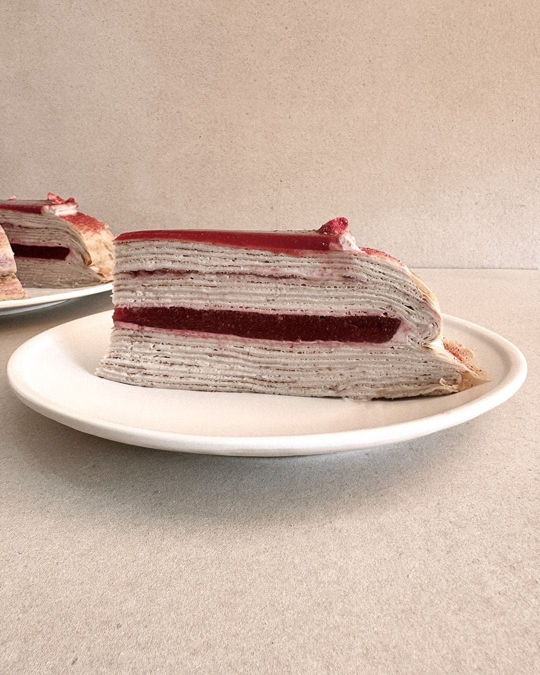 Strawberry, Lychee & Hibiscus Mille Crêpe