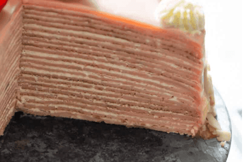 Raspberry Almond & White Chocolate Mille Crêpe
